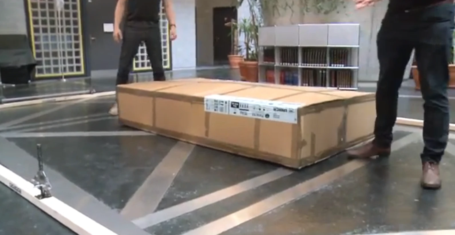 The Ikea shelter is a modular flat-pack design