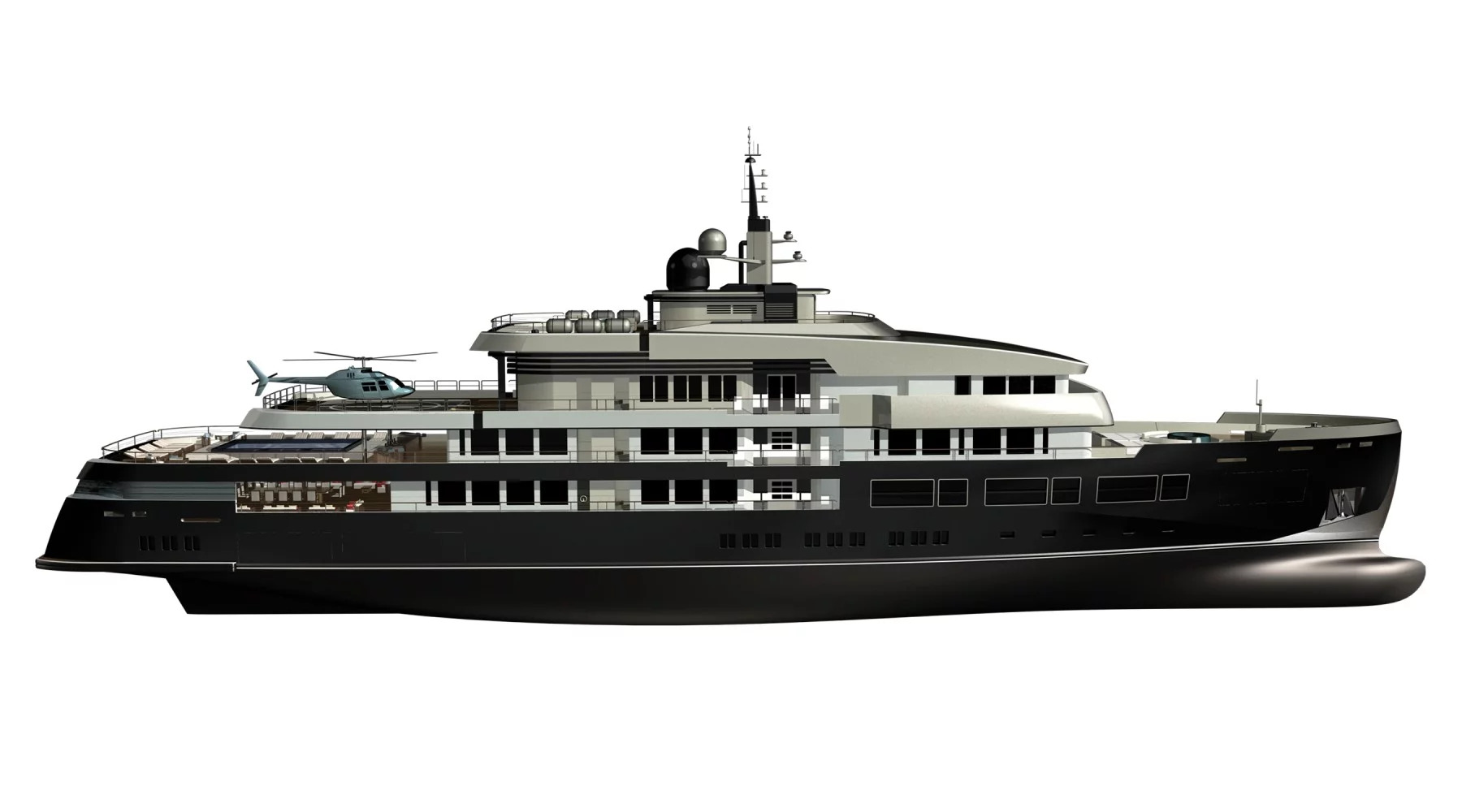 The 75-meter design was reduced from 85 meters, and a second helipad removed from the design