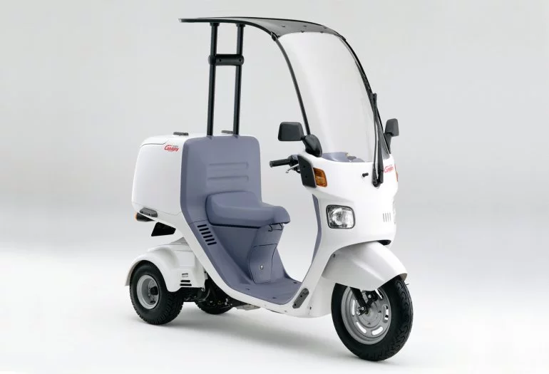 The existing Canopy with 50cc motor and delivery box