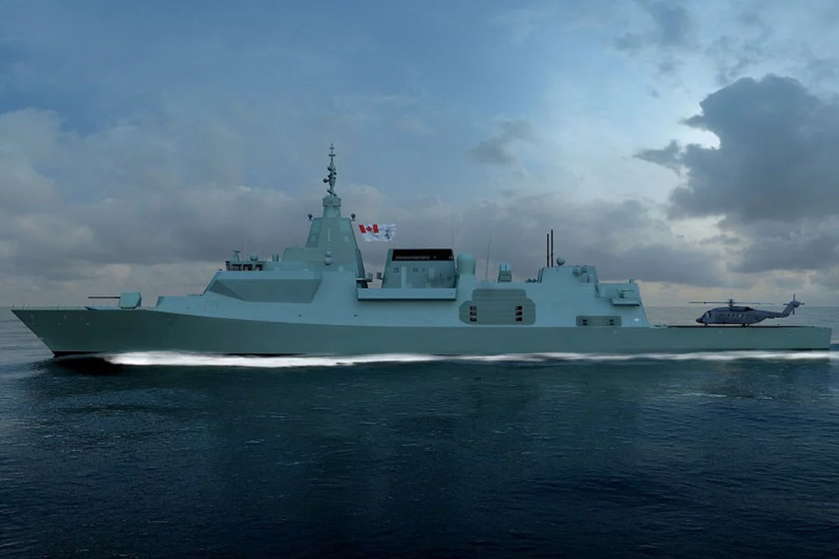 Artist's concept of the Type 26 in Canadian livery