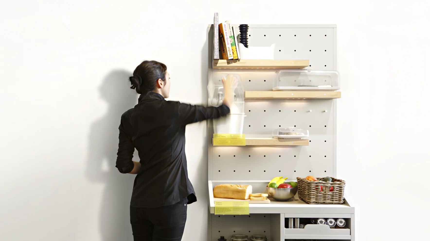The Ikea Concept Kitchen 2025 storage has embedded electronics