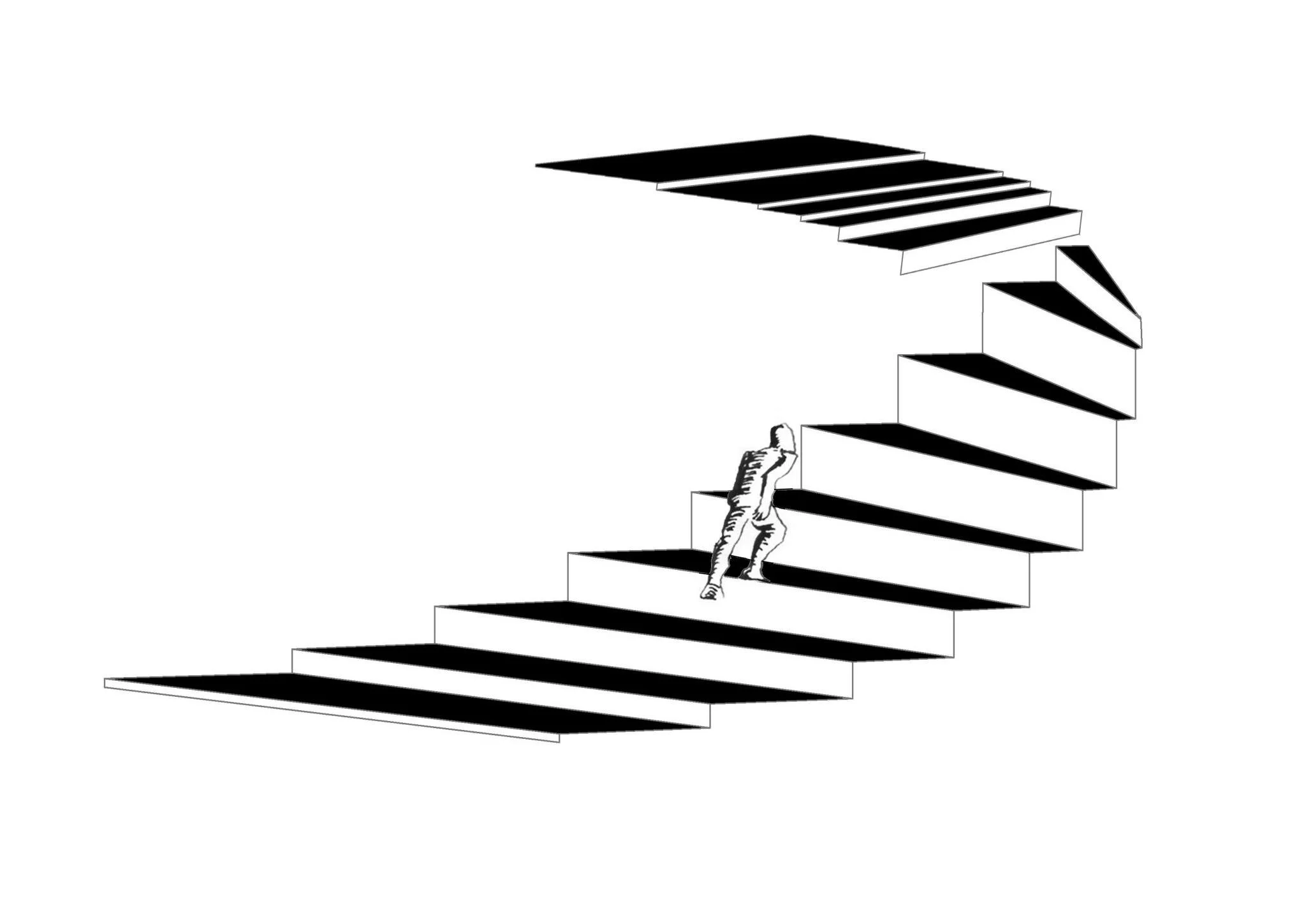 Universe Architecture's impression of stairways traversing through the structure (Image: Universe Architecture)