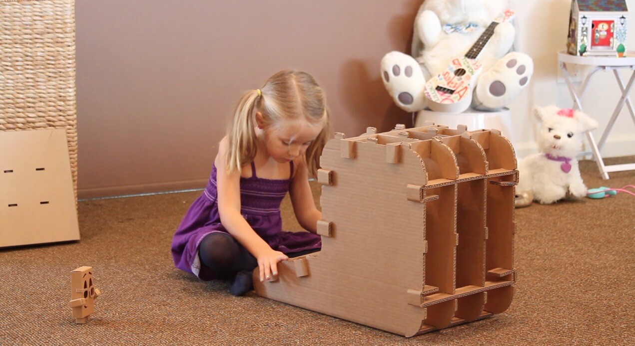 The furniture is designed so that the kids themselves can put it together following flat-pack instructions