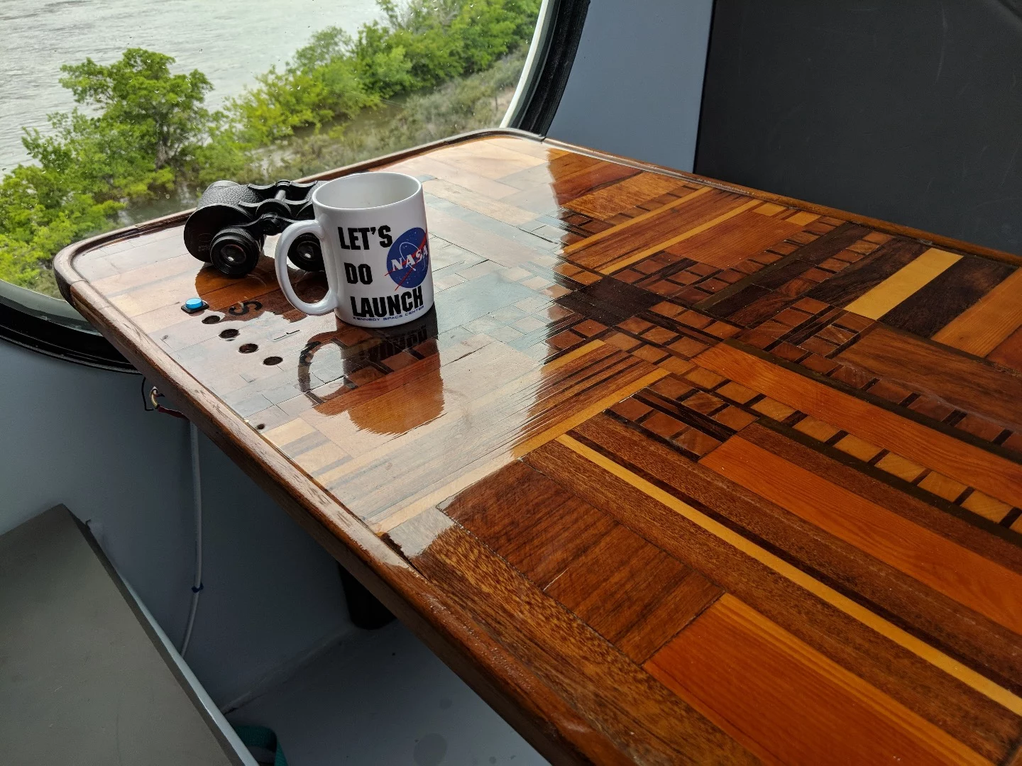 The Lunar Lander's dining table