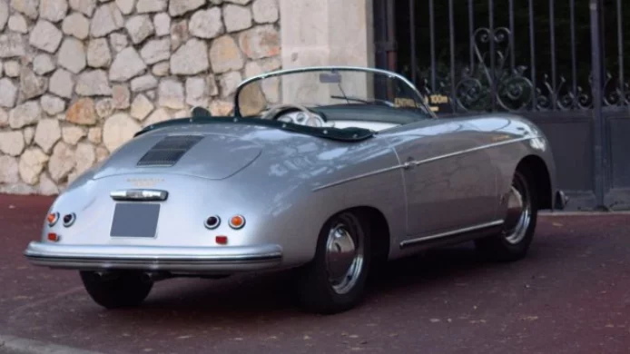 A rare 1955 Porsche 356 Pre-A 1600 Speedster with its original 1600cc engine, matching numbers, Porsche Certificate. Auction description
