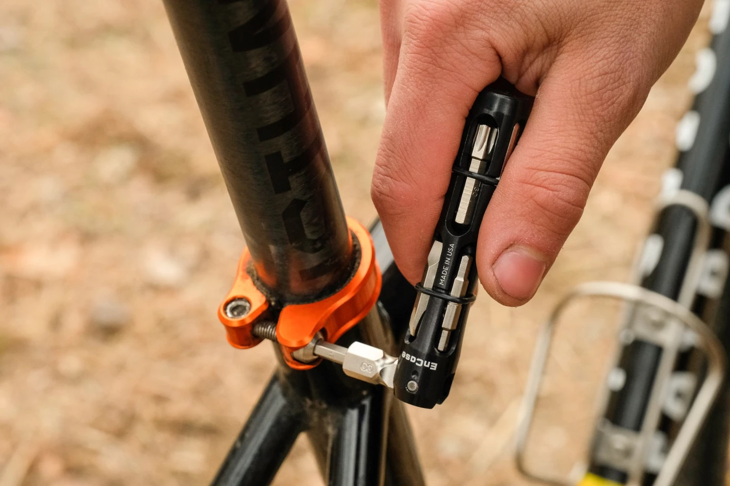 The Wolf Tooth EnCase tools feature 7075-T6 aluminum bodies and chromium-vanadium steel steel bits