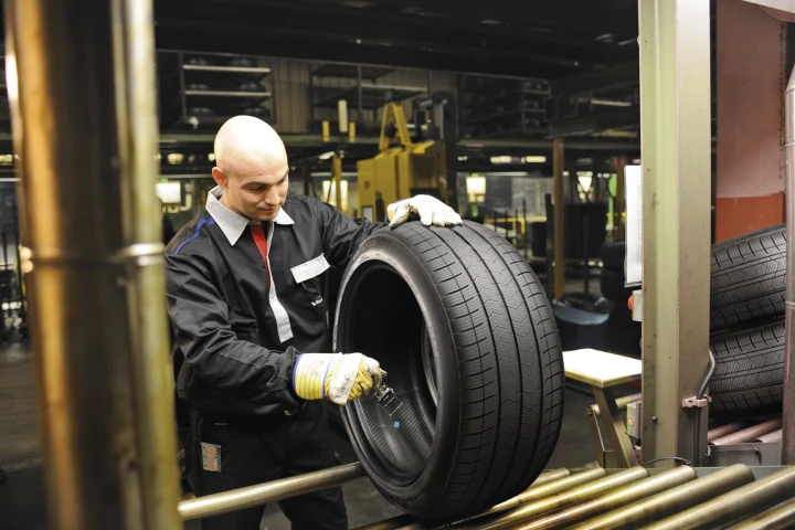 A prototype tire, made by Apollo Vredestein with rubber derived from Russian dandelion and guayule