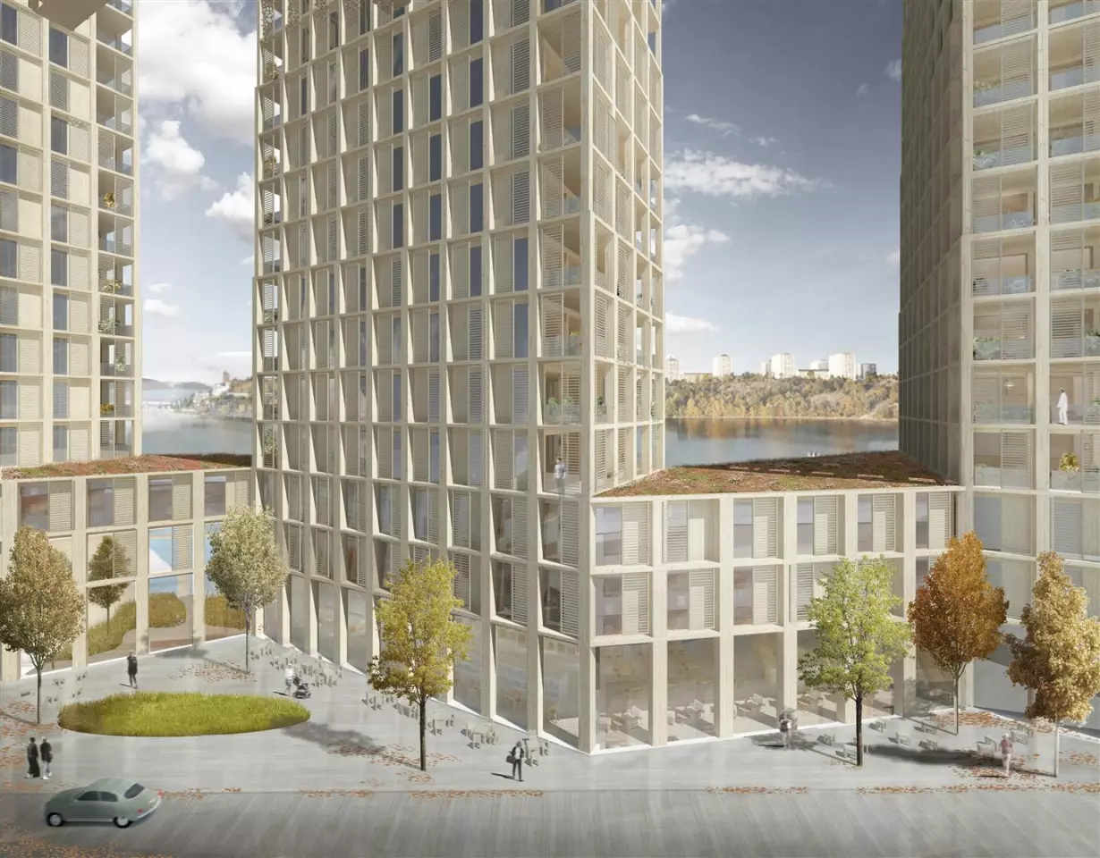 A 1,000 sq m (10,763 sq ft) solar panel array will be installed on the roof to provide electricity (Image: Tham & Videgård Arkitekte)