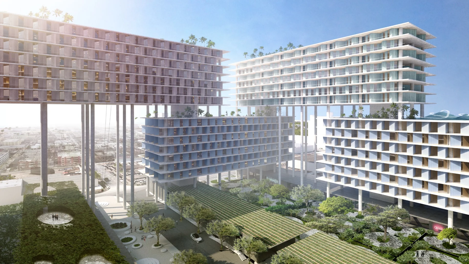Gardens in the sky: BIG's Miami Produce will include rooftop gardens offering choice views of Miami