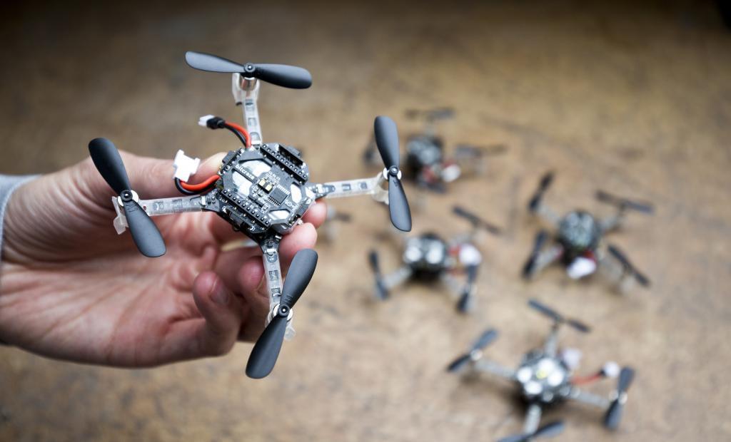 One of the diminutive "rescue drones"