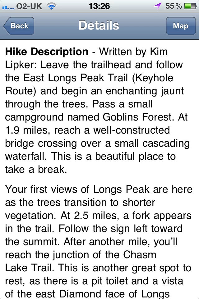 You can order detailed trail guides through the app