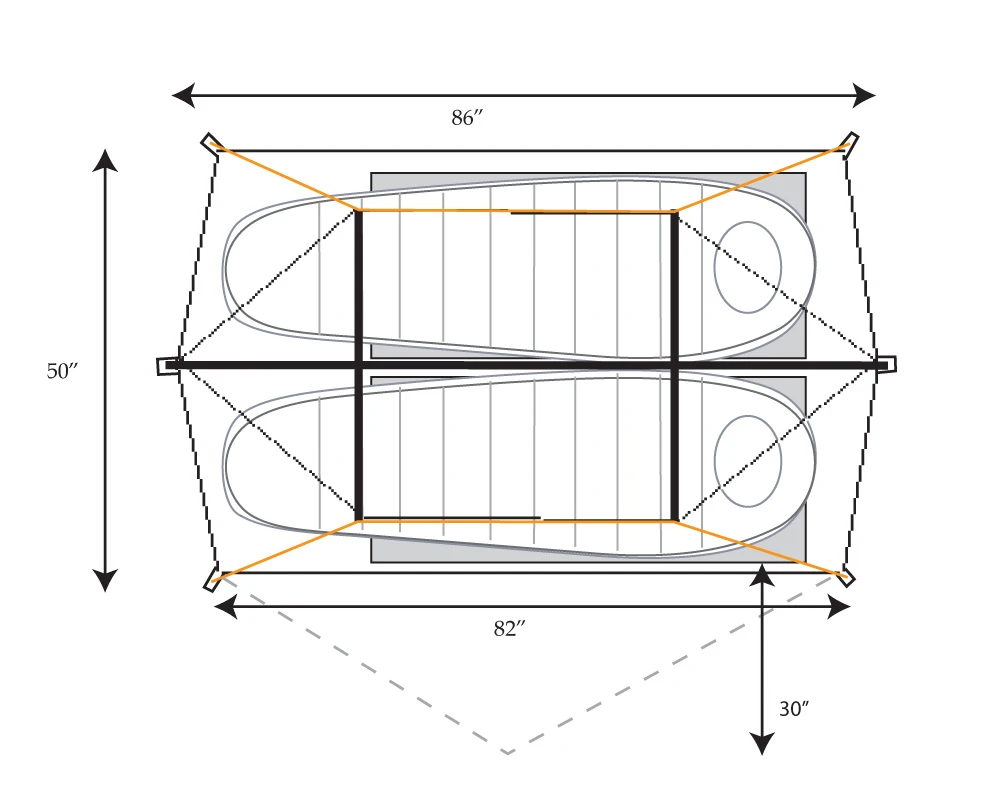 The internal cord system eliminates the need for more pole segments