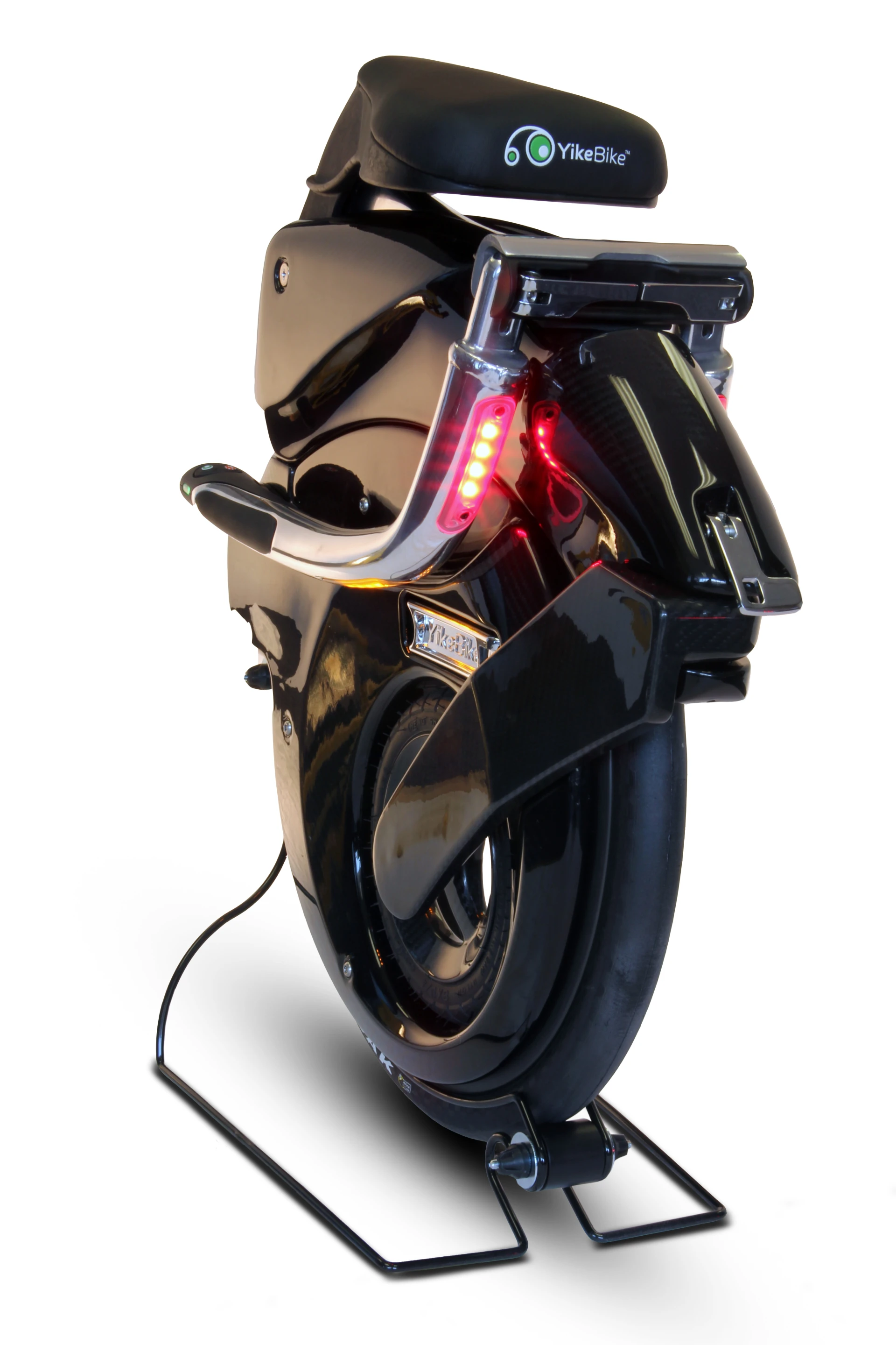 The Yikebike is a miniature, electric penny farthing made of carbon fiber capable of 25km/h (15 mph) with a range of 10 km or 20 km if you carry a spare battery