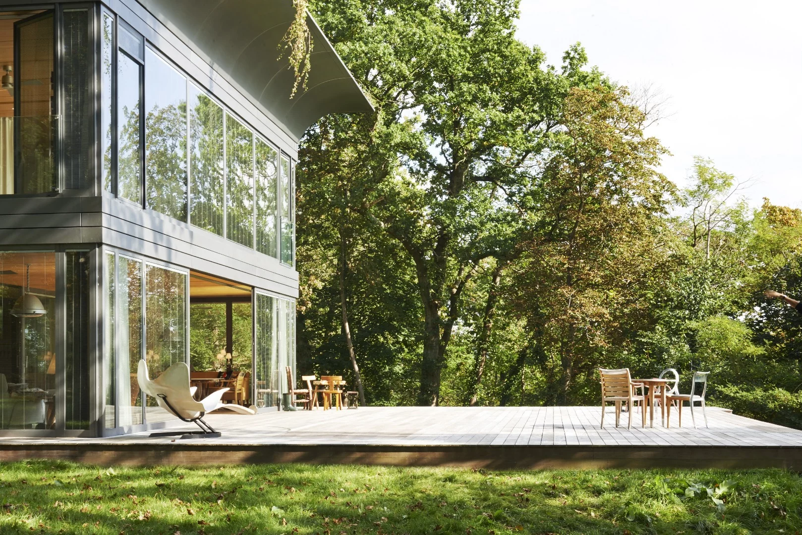 The Montfort show-home from the Prefabricated Accessible Technological Homes (or P.A.T.H.) range, a line of prefab dwellings that generate significantly more energy than they require