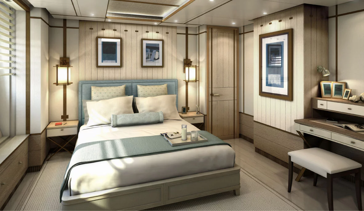 The Azimut Grande 140 Trideck interior