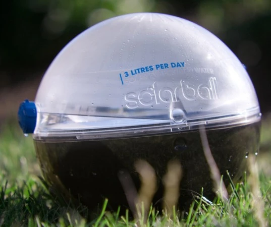The Solarball is a student-designed device that creates clean drinking water through evaporation and condensation (All photos courtesy Monash University)
