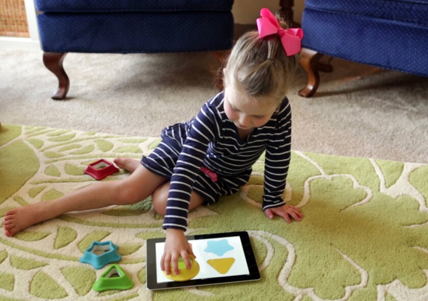 Three free iPad apps will initially be available for use with Tiggly Shapes