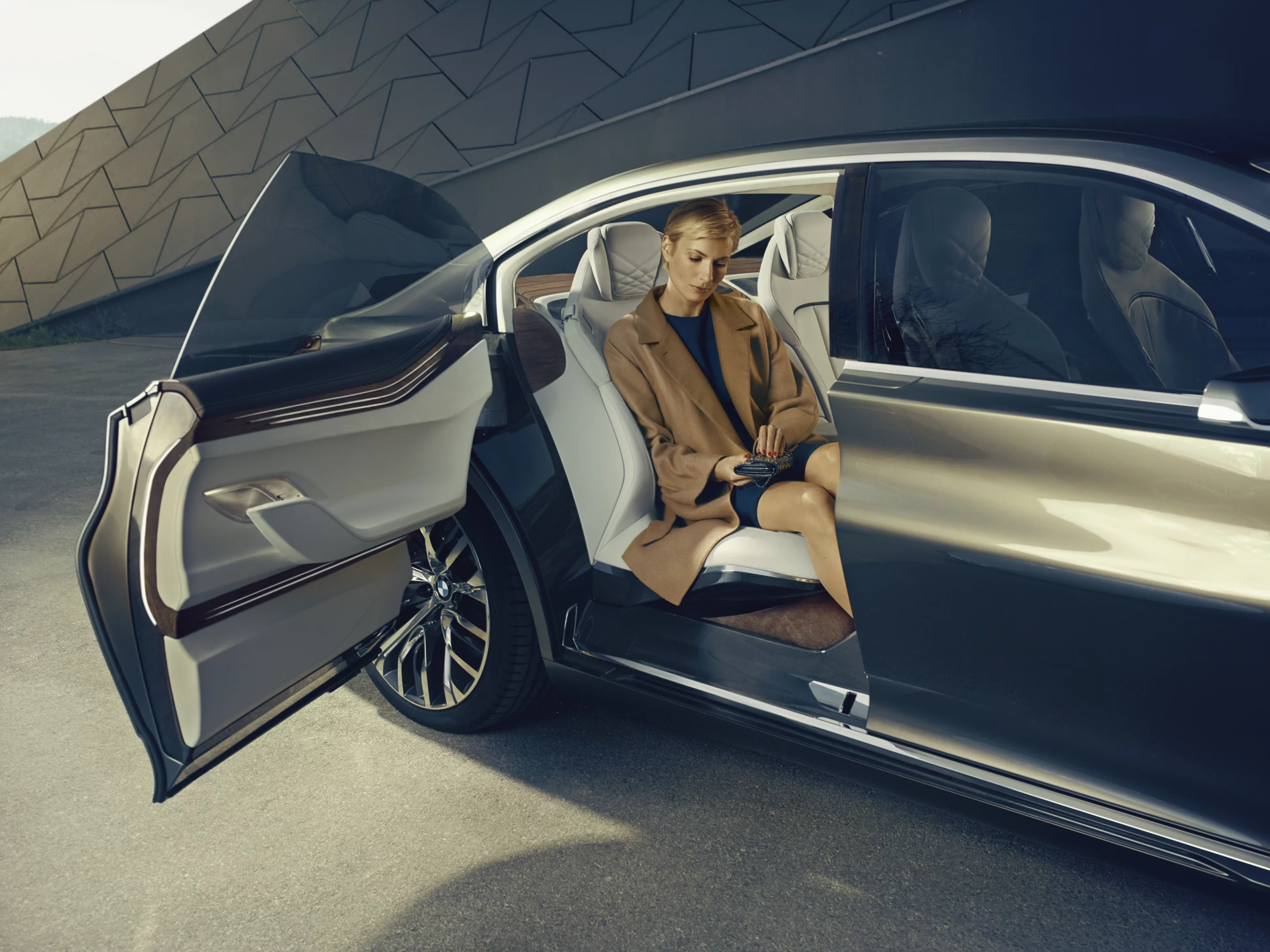 The rear cabin is accessed via wide-swinging coach doors