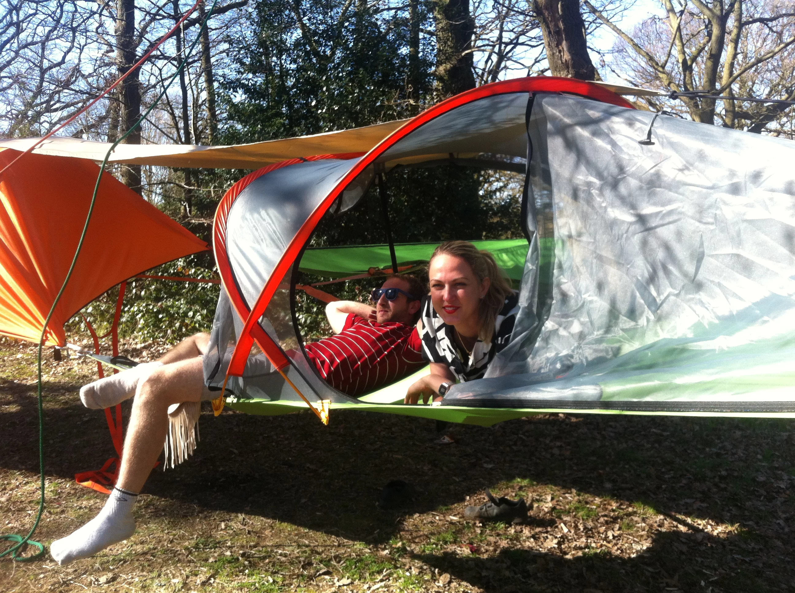 The Connect can be physically joined together with two other Connect units to create a kind of off-ground tent mini-community (Photo: Tentsile)