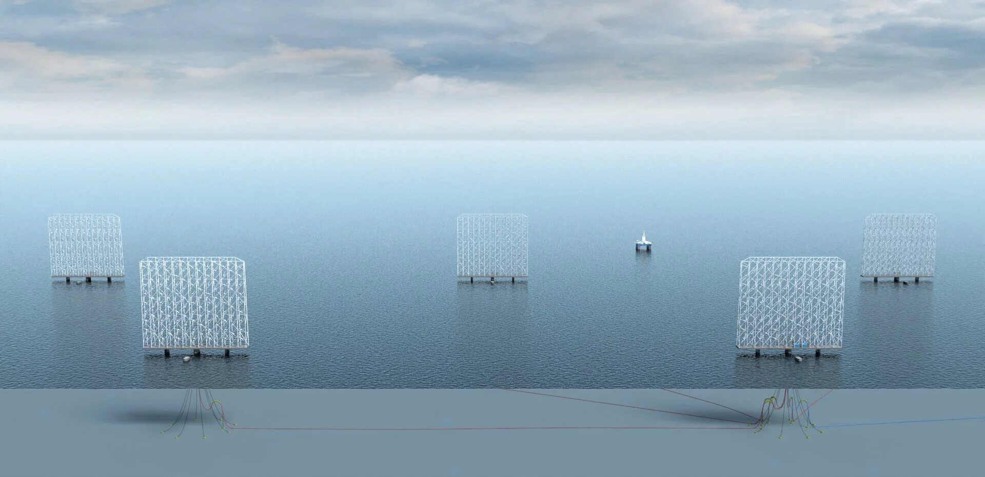 Undersea mooring and cabling