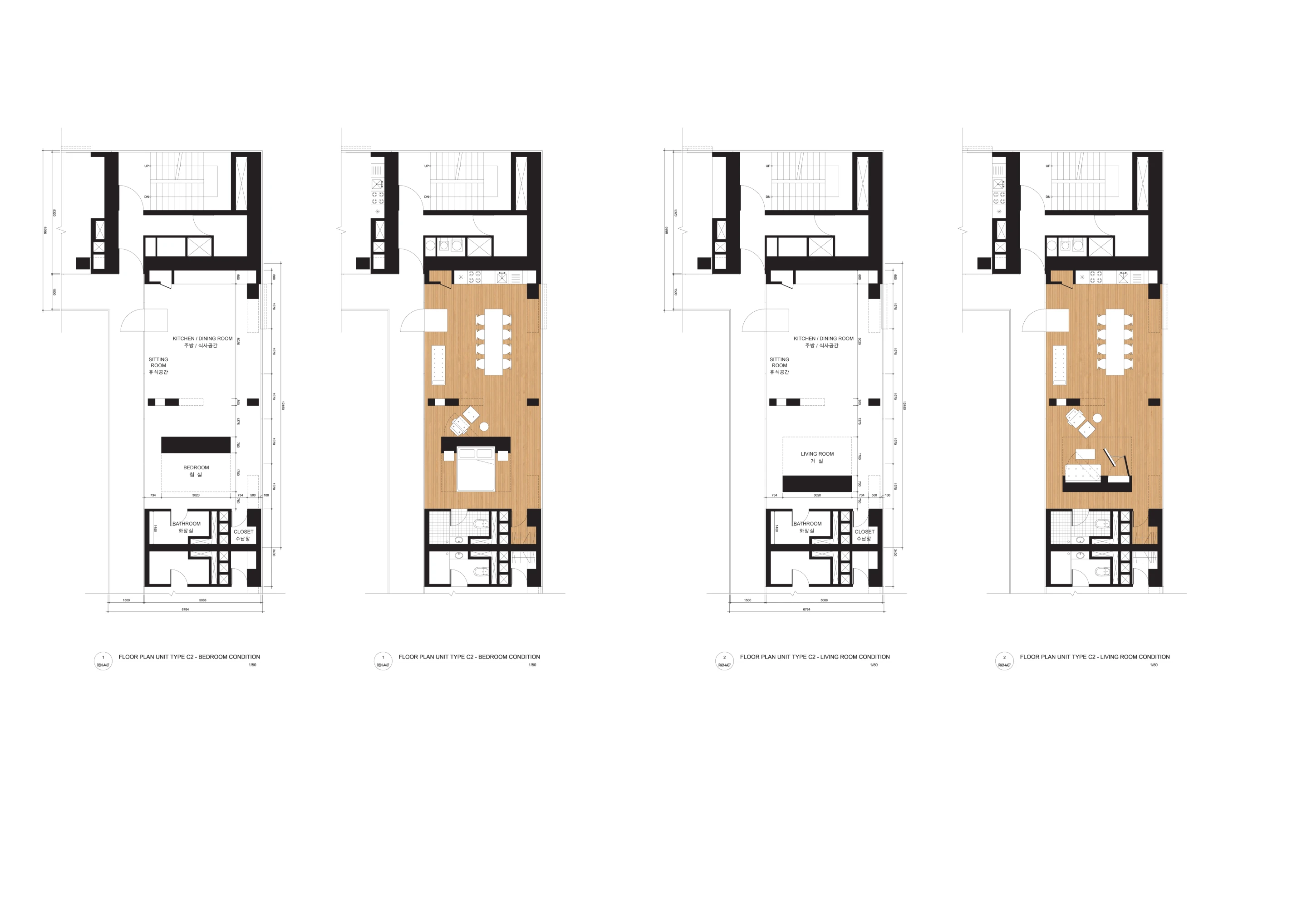 The hollowness that this gives the building means the apartments form a thin perimeter shell with windows facing both outward and inward. That the apartments have windows on either sides also increases the effectiveness of natural ventilation