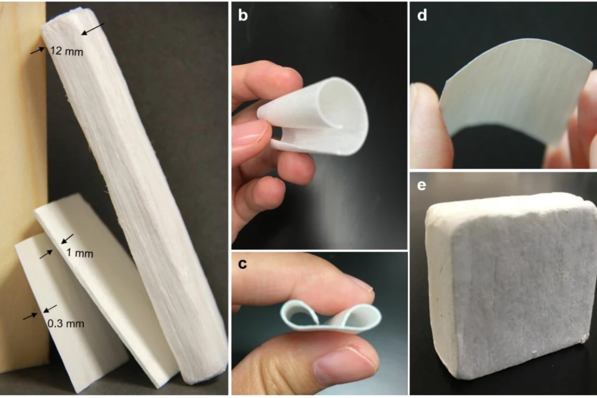 Different forms nanowood can be produced in include rolls, sheets and blocks