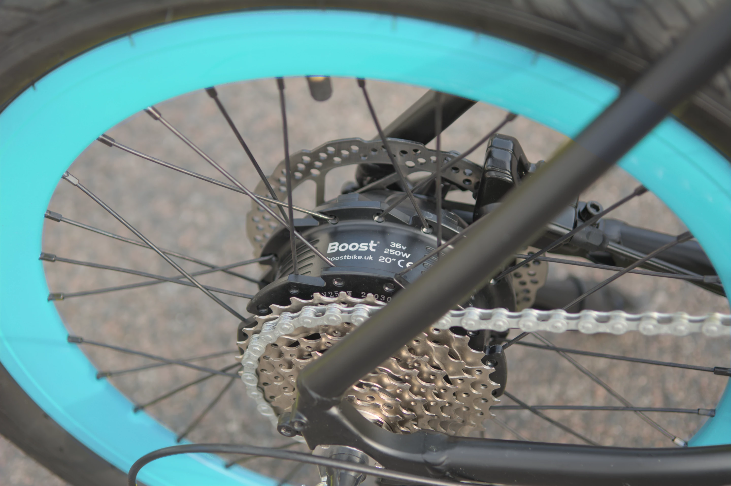 The mini-bike uses the same kind of ebike technology employed for Boost's conversion kits