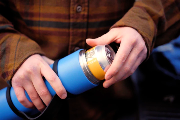 To share or not to share — the 2 Can Cooler Stack keeps two 12-oz beverages cold; what you do with them is up to you