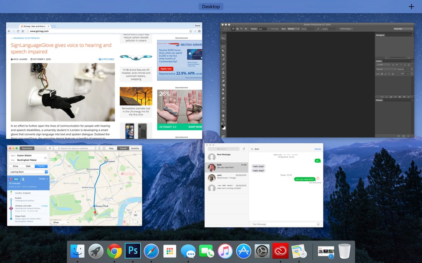 Mission Control gets a cleaner, more intuitive layout