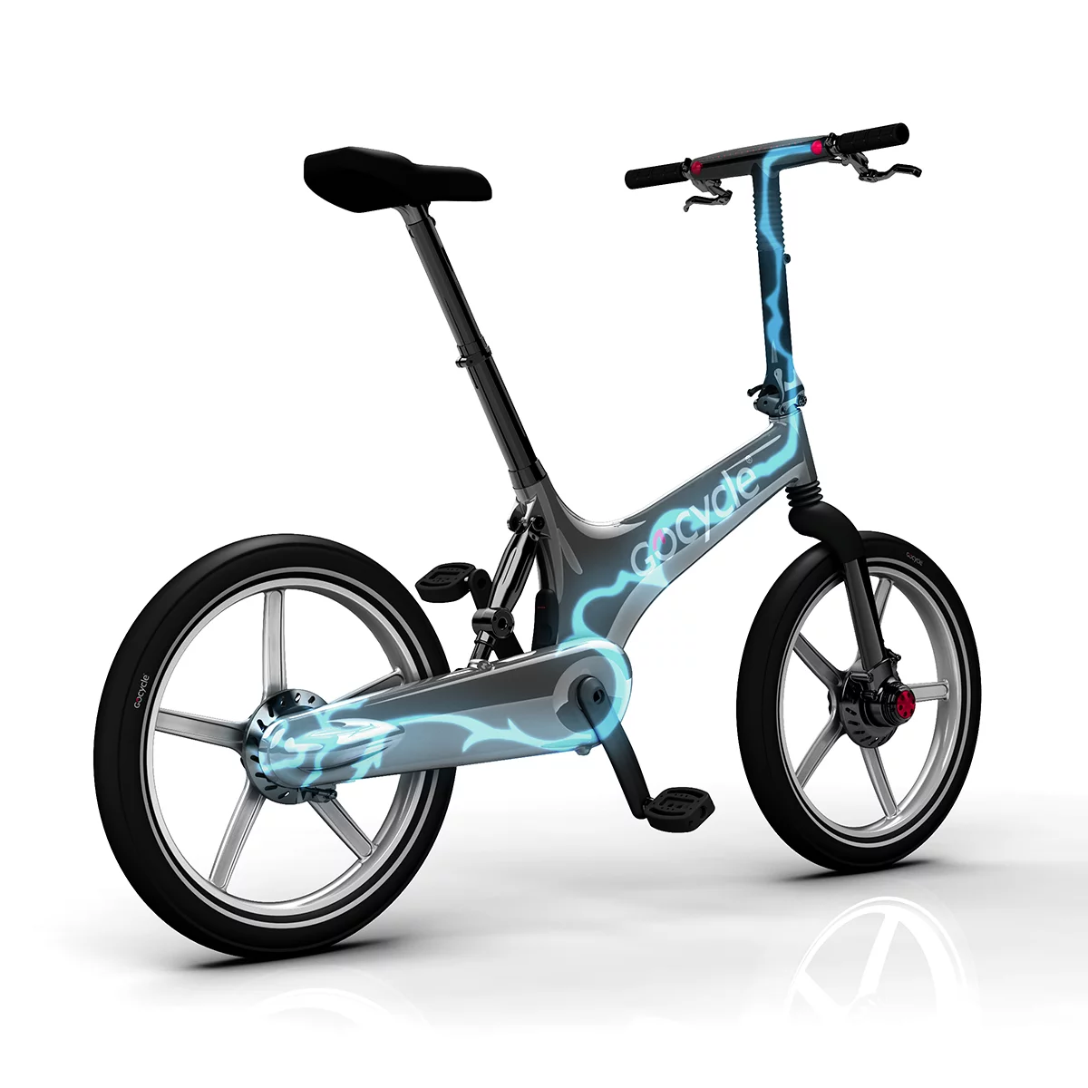 The Gocycle G2 comes with three speed electronic shifting as standard