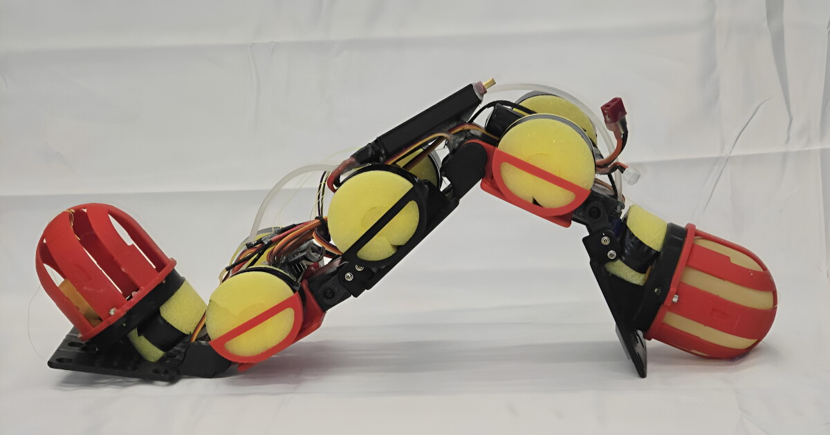Water-pumping robot worms its way over rugged coastal terrain
