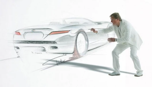 Henrik Fisker and the first sketches of the Fisker Tramonto