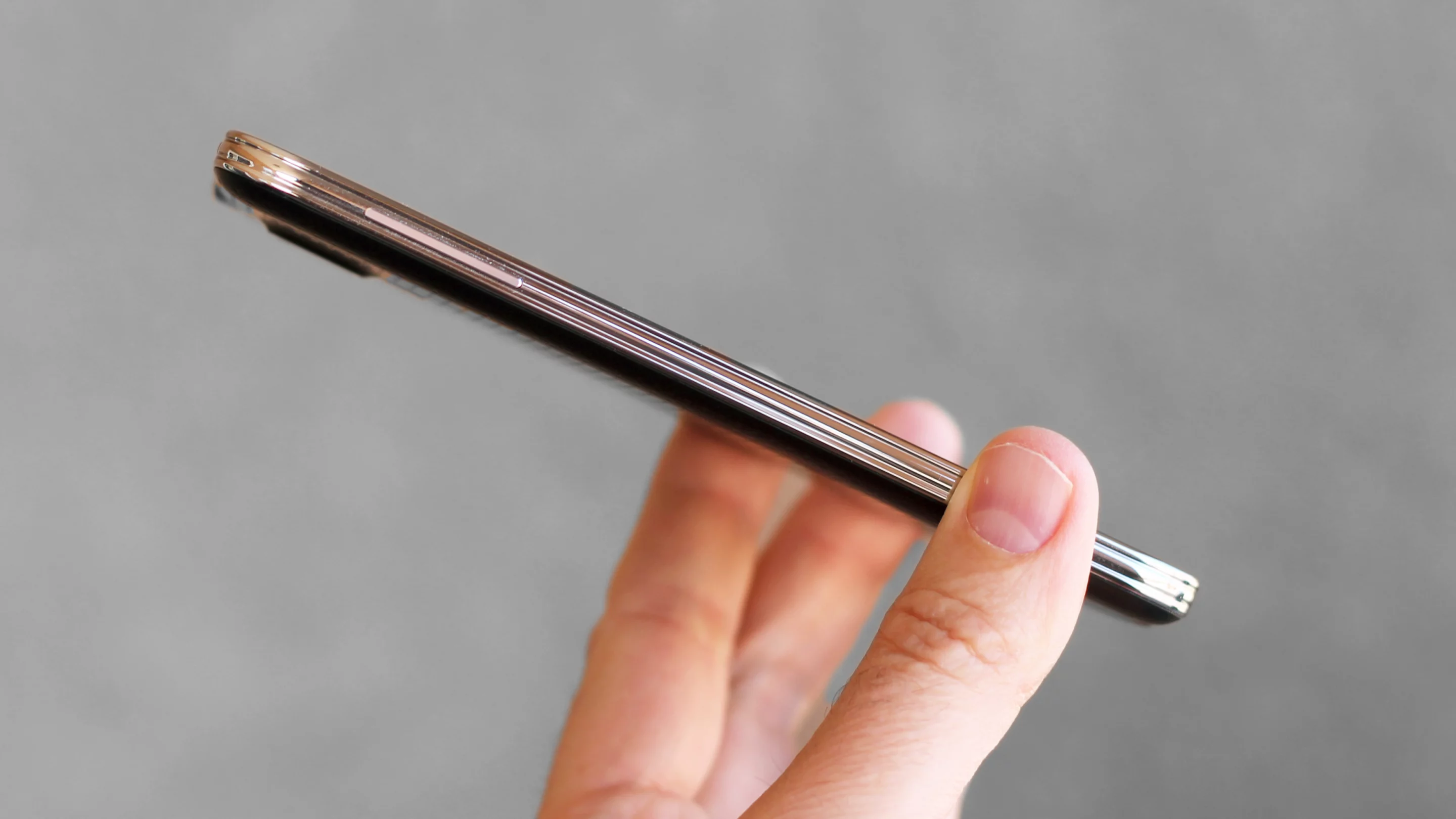 The Galaxy S5 is 8.1 mm (0.32-in) thick