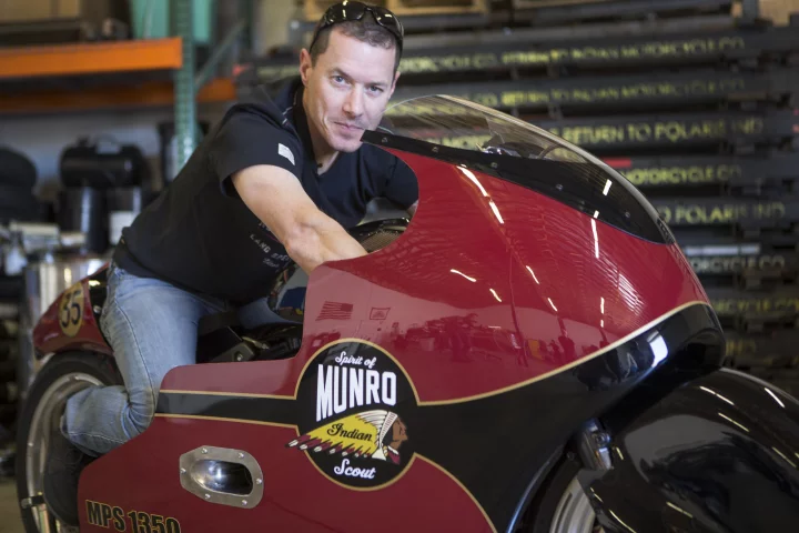 Lee Munro will pilot the Indian Scout Streamliner at Bonneville Salt Flats in August