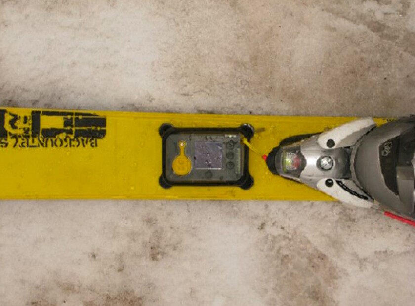 The ShadowBox on a ski