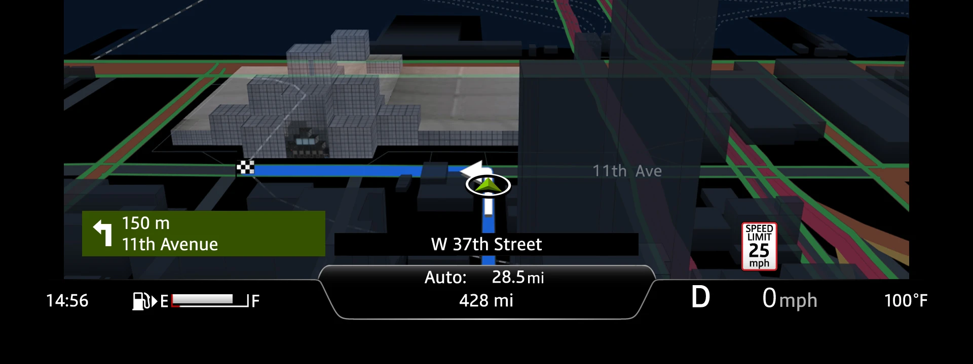 The 2016 Jaguar XF has 3D navigation images