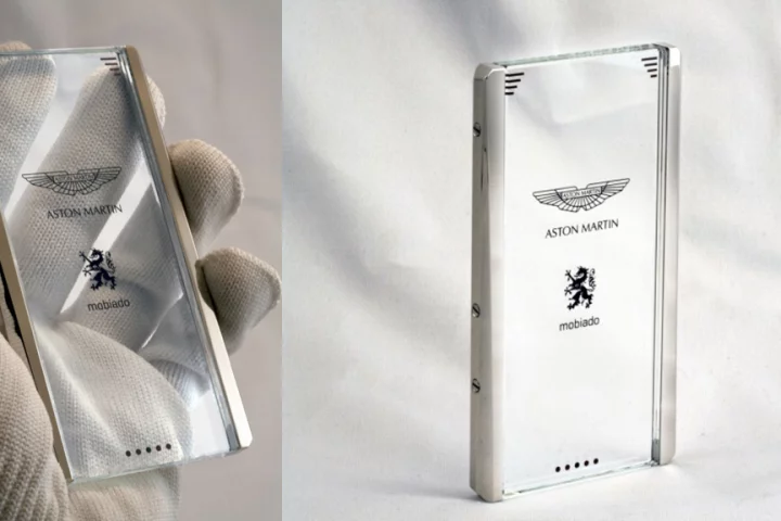 The transparent CPT002 Aston Martin Concept Phone from Mobiado