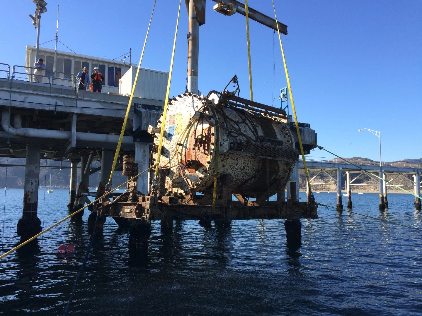 The Project Natick vessel is retrieved after its three-month trial
