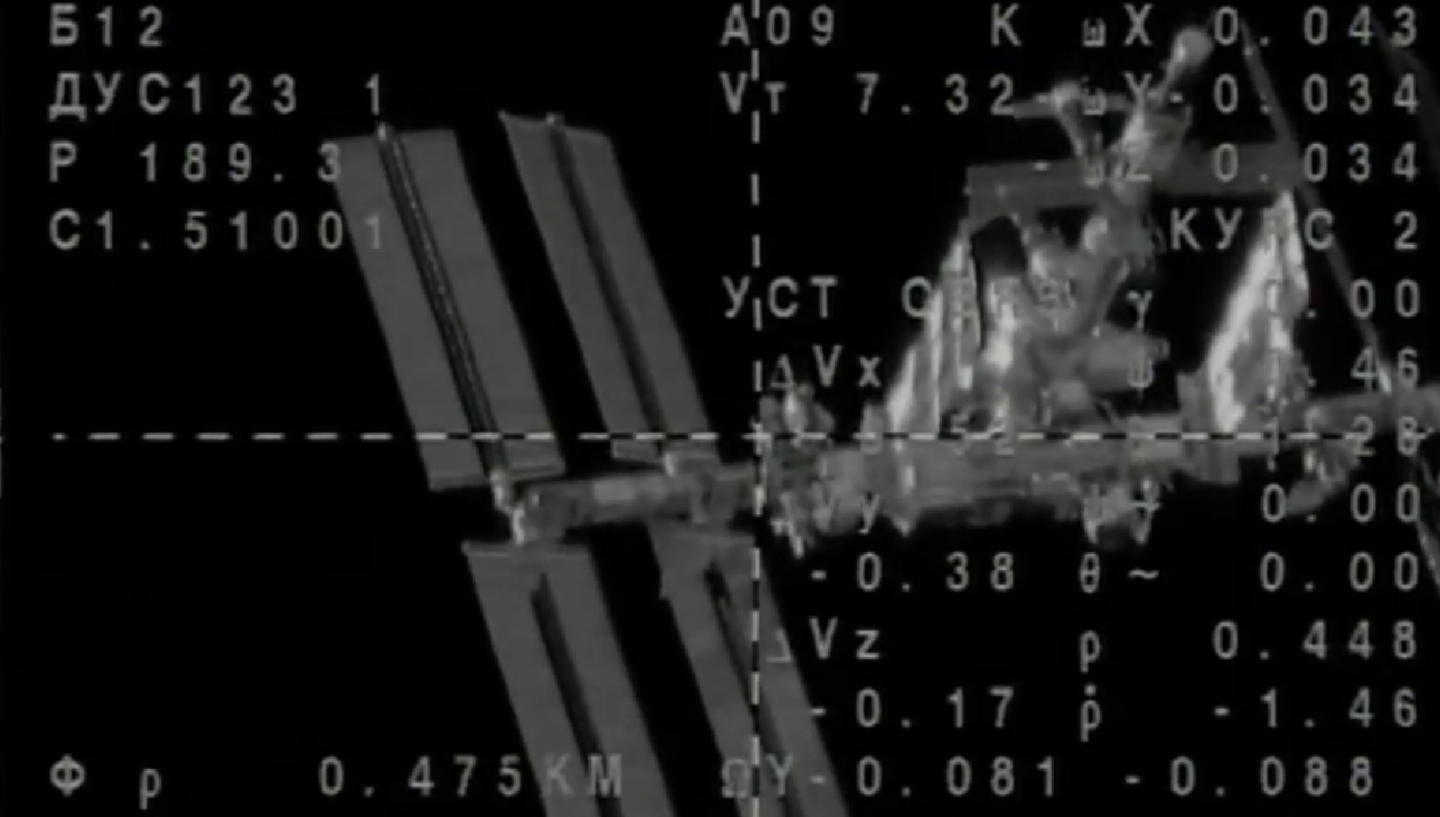 Soyuz 34's view of the ISS (Image: NASA)