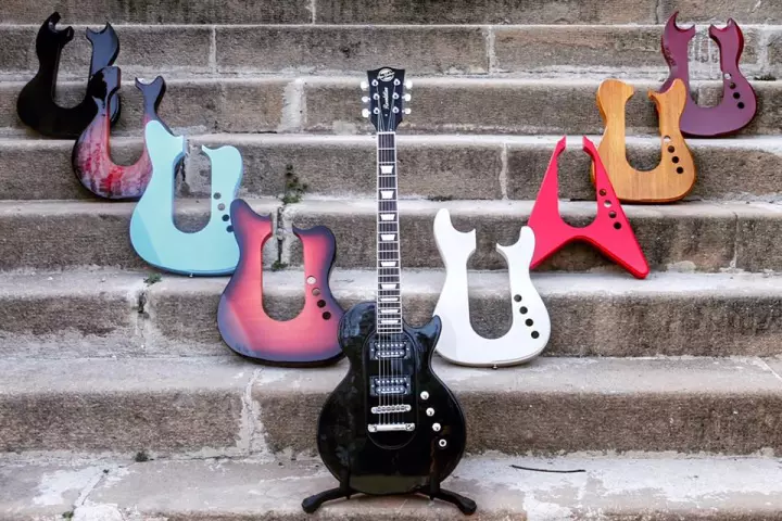 The Revolution guitar range is made up of two body cores and numerous snap-on body shapes