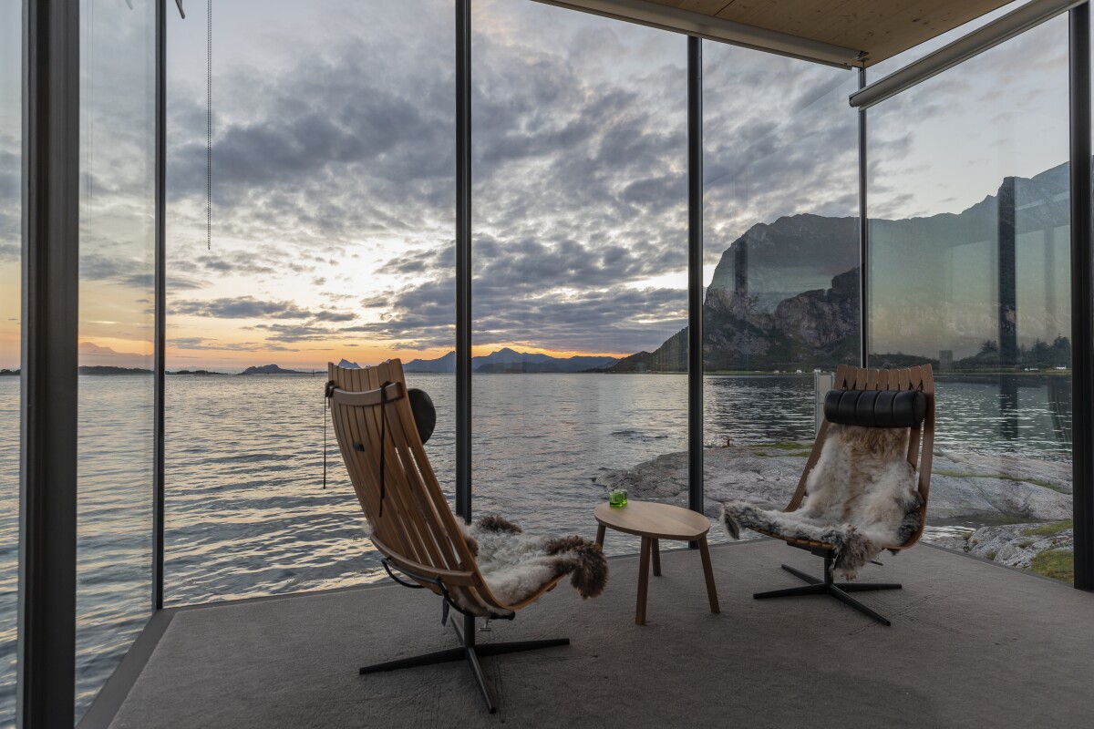 The view from inside the cabins of Manshausen 2.0