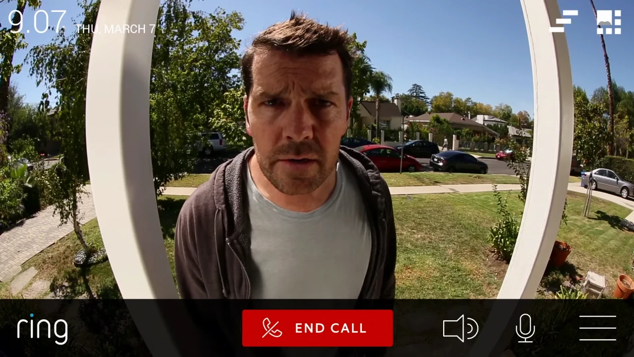 The Ring Video Doorbell allows users to communicate with visitors or give potential intruders the impression that they are home wherever they are