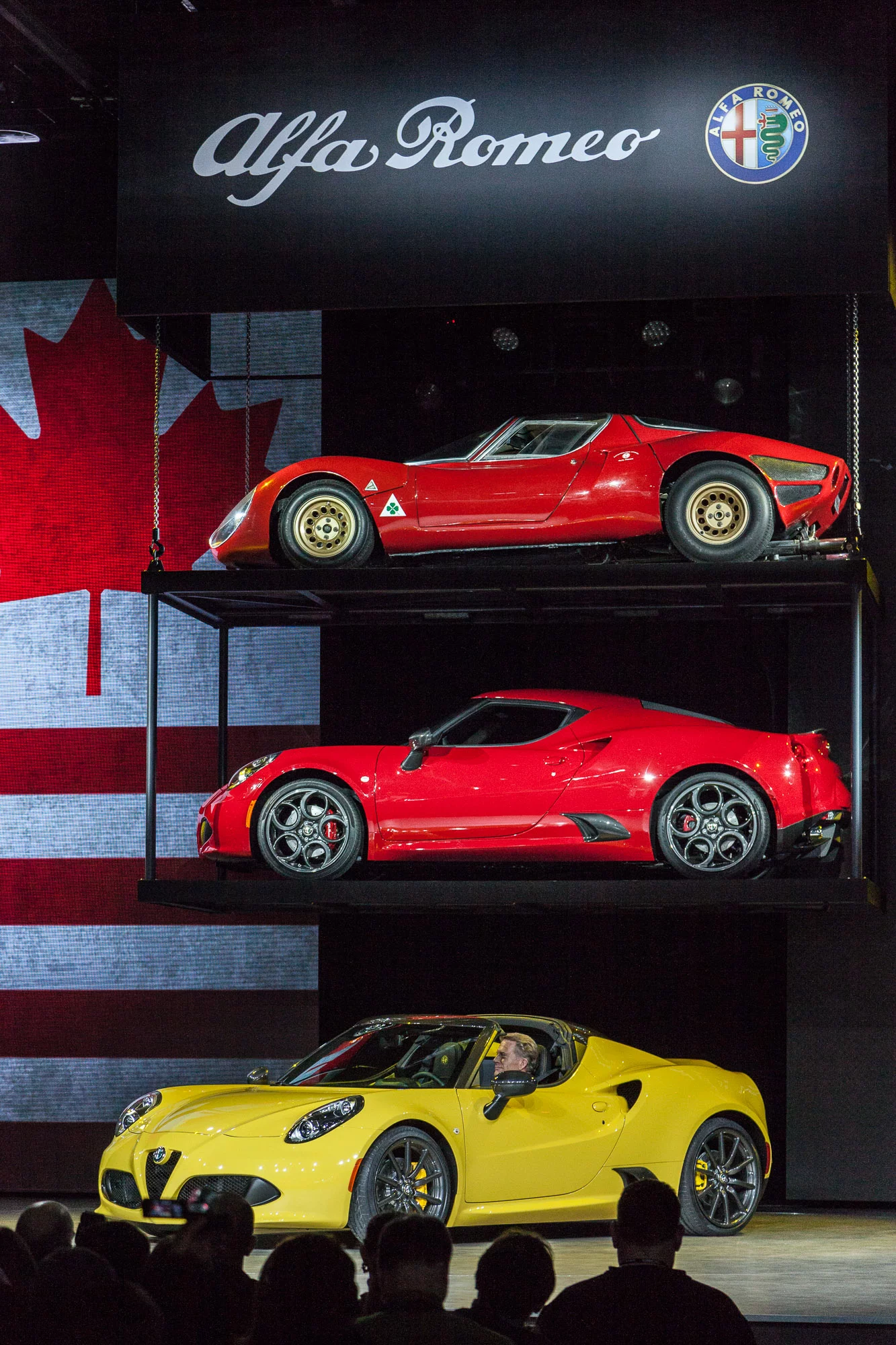 Alfa Romeo pulled the covers off the 4C's convertible Spyder version. (Photo: Gizmag/Loz Blain)