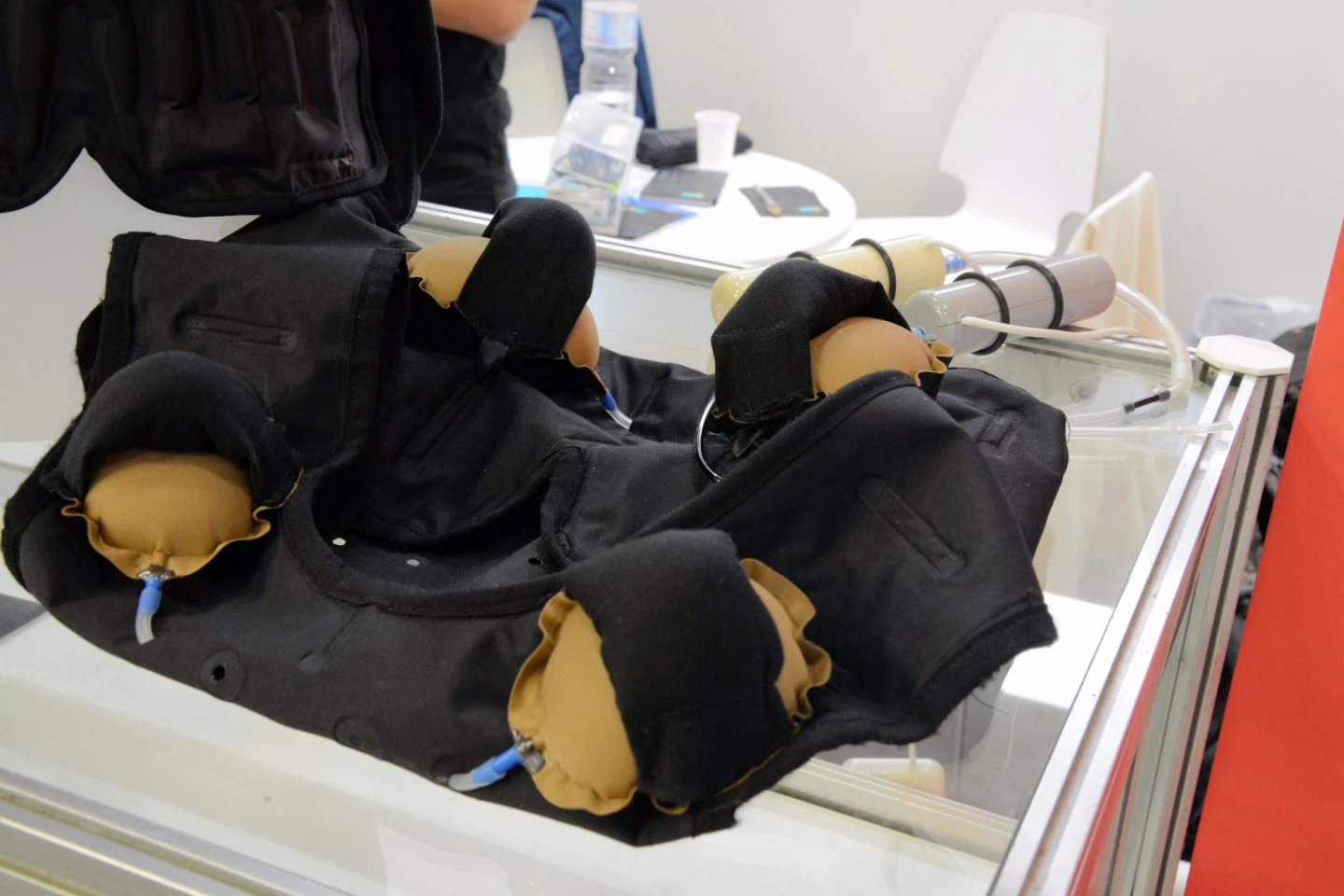 Aira uses air pressure to give the wearer a targeted back massage