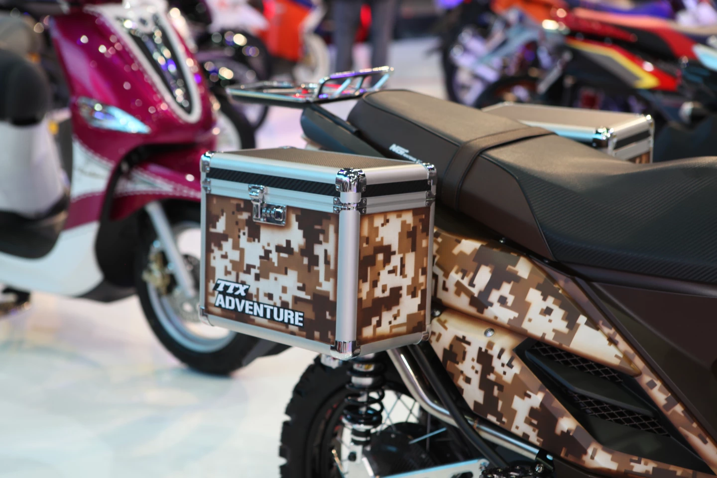 The Yamaha TTX Adventure scooter has plenty of luggage space and plenty of room for more