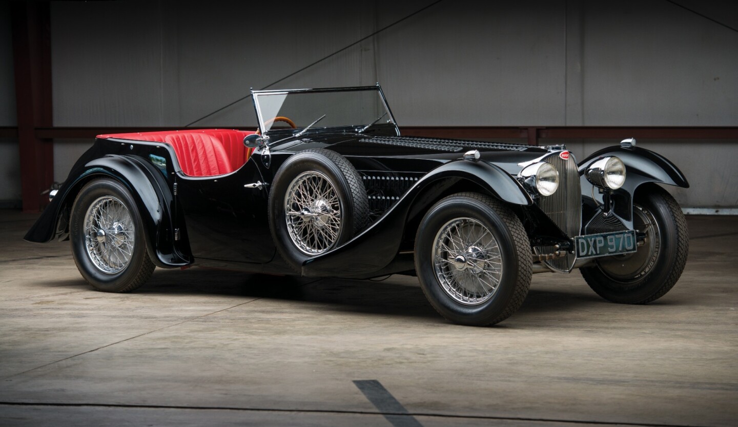 UNSOLD | 1937 Bugatti Type 57SC Tourer by Corsica | High Bid: $5,700,000 | Estimate $6,000,000 - $7,500,000 | Auction House: RM-Sotheby’s