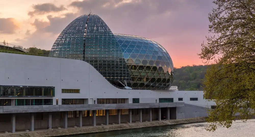 La Seine Musicale's eye-catching auditorium is part-covered with a huge "solar sail"