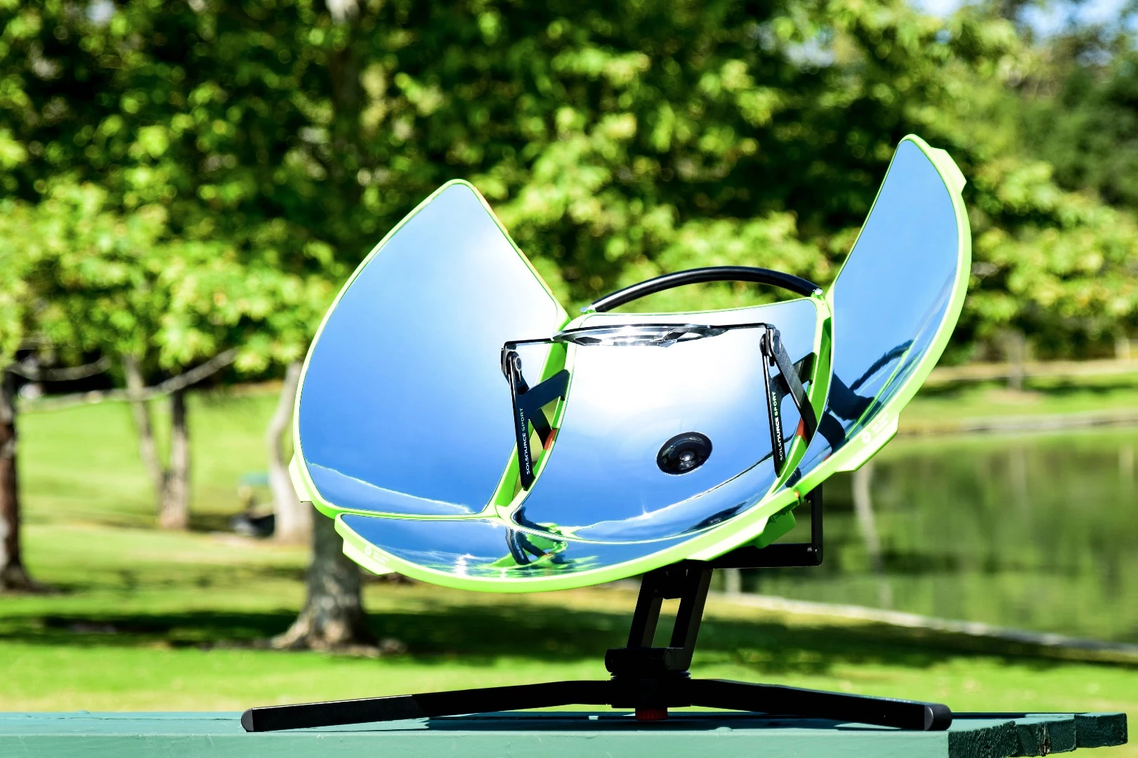 The team says so long as you can see shadows, then you have enough sun to cook using the SolSource Sport