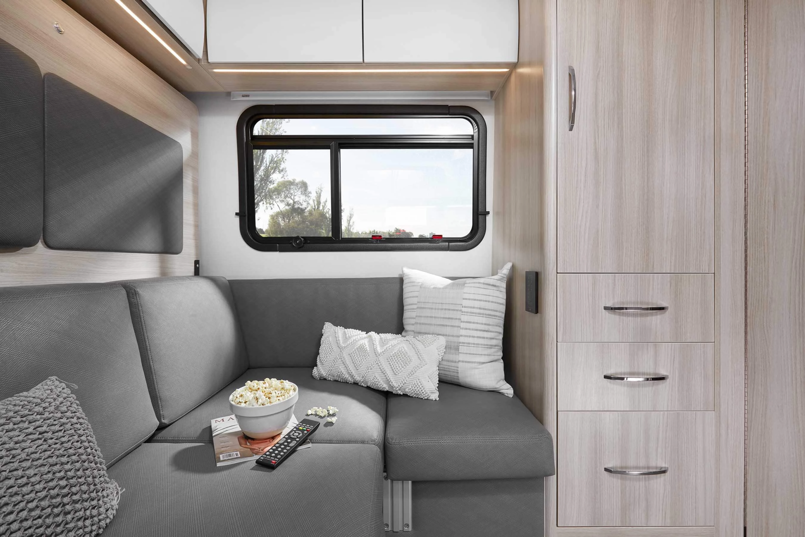 The rear bedroom/lounge also includes a wardrobe