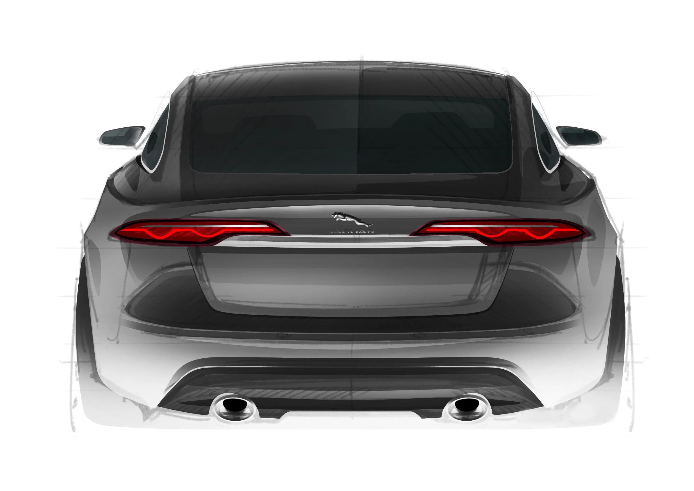 The 2016 Jaguar XF showing dual exhausts